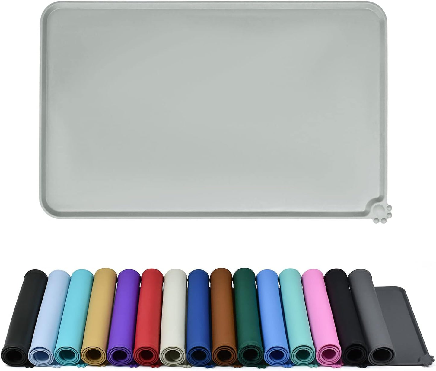 Waterproof Pet Feeding Mat with High Raised Edges for Dogs