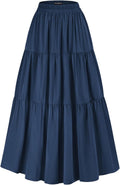 Scarlet Darkness Maxi Long Skirt for Women - Flowing Renaissance Style