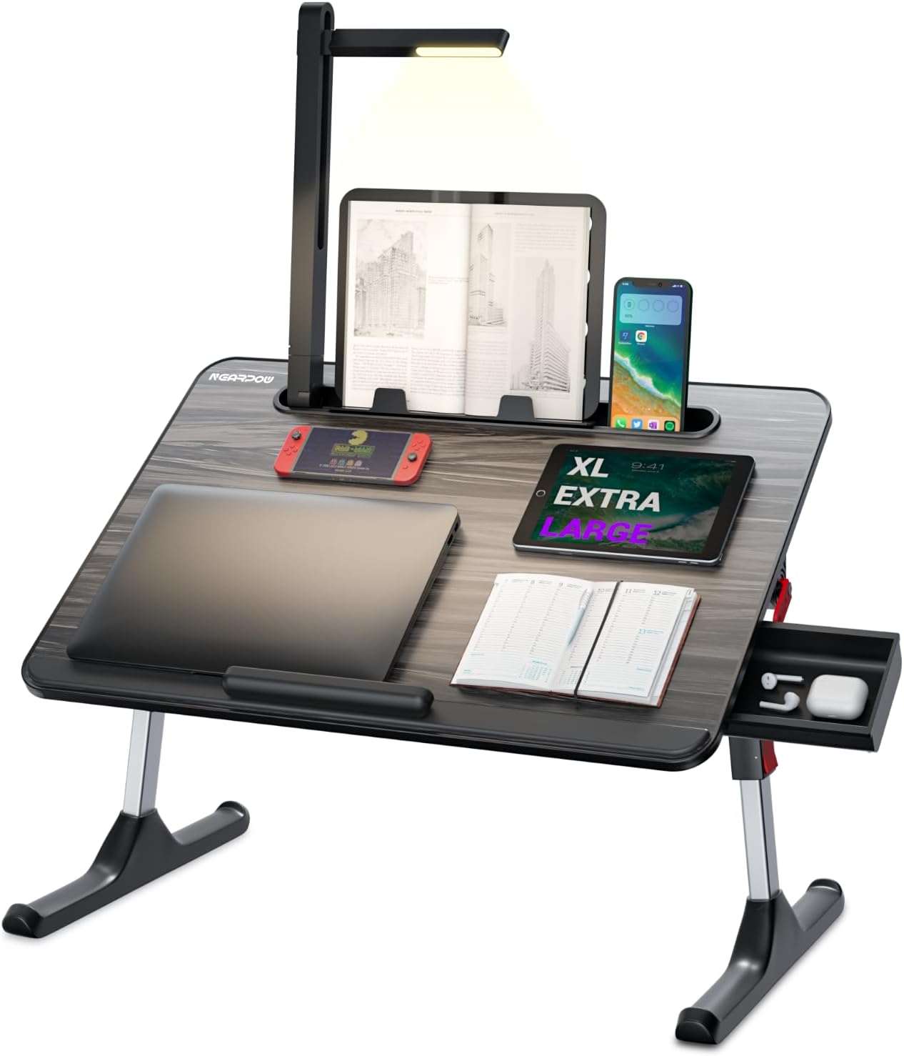 Adjustable LED Laptop Desk - Work Anywhere!