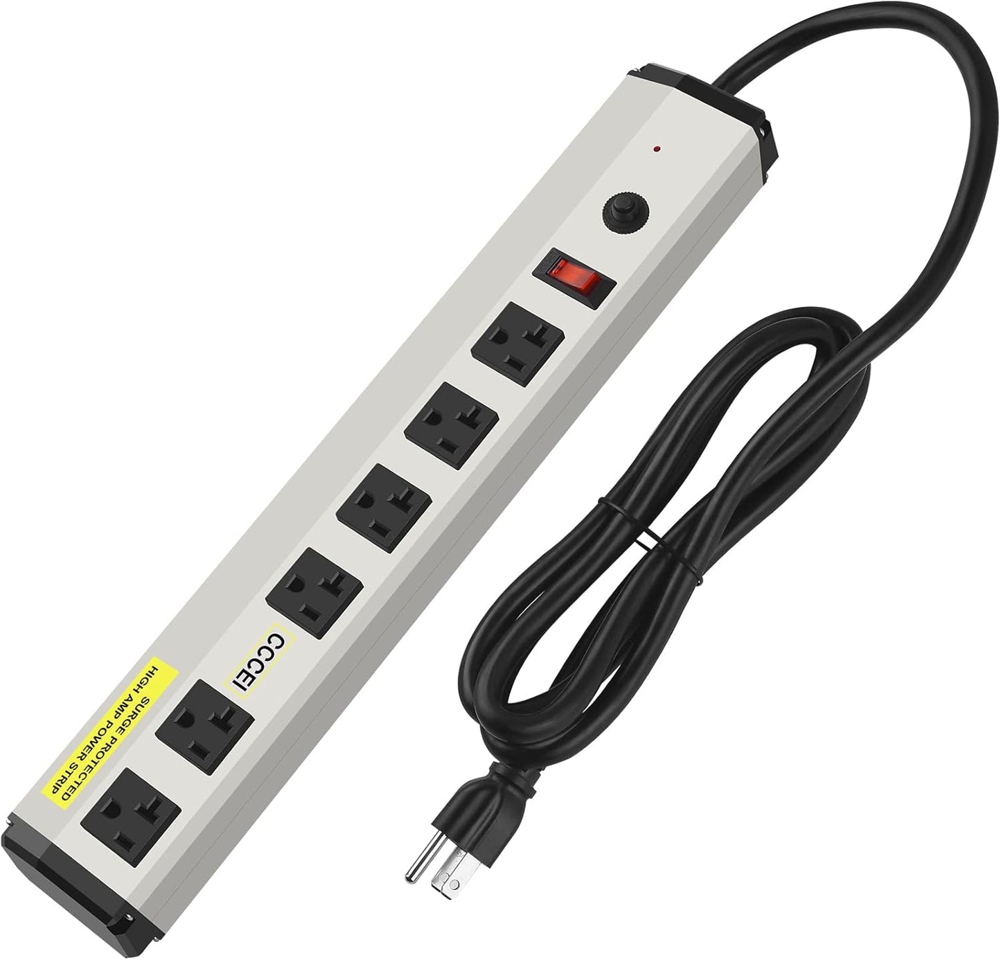 CCCEI Heavy Duty Power Strip Surge Protector for Garage Use