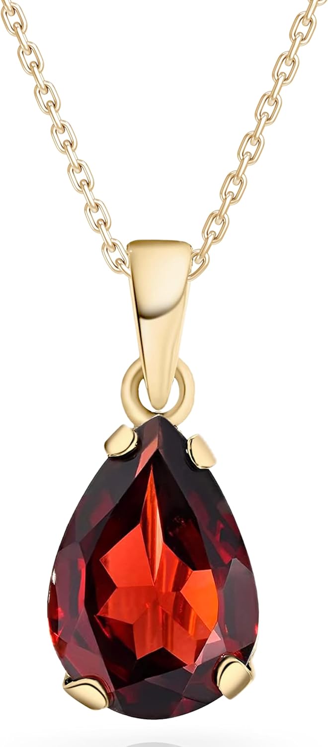 14K Gold Gemstone Necklace for Women - Elegant Birthstone Jewelry