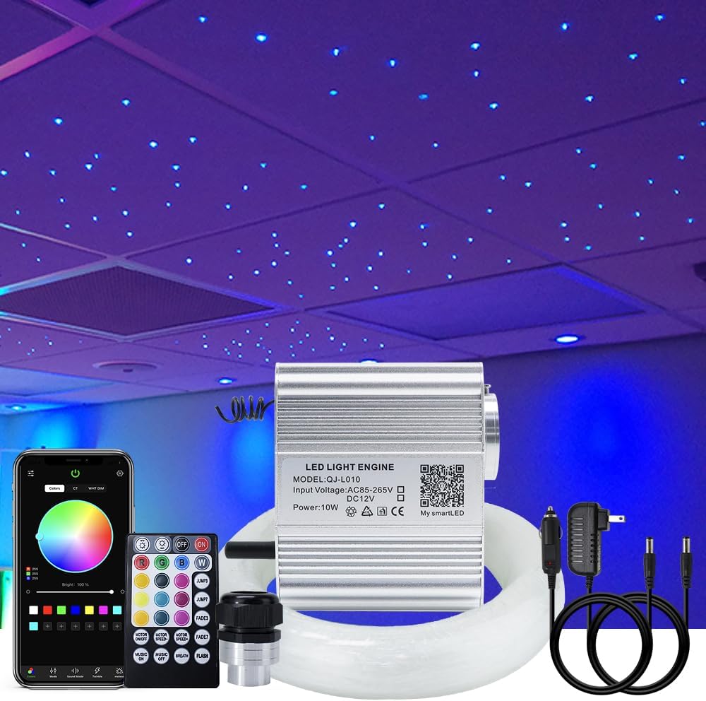AKEPO 10W Fiber Optic Lights Kit for Star Ceiling Sky Light