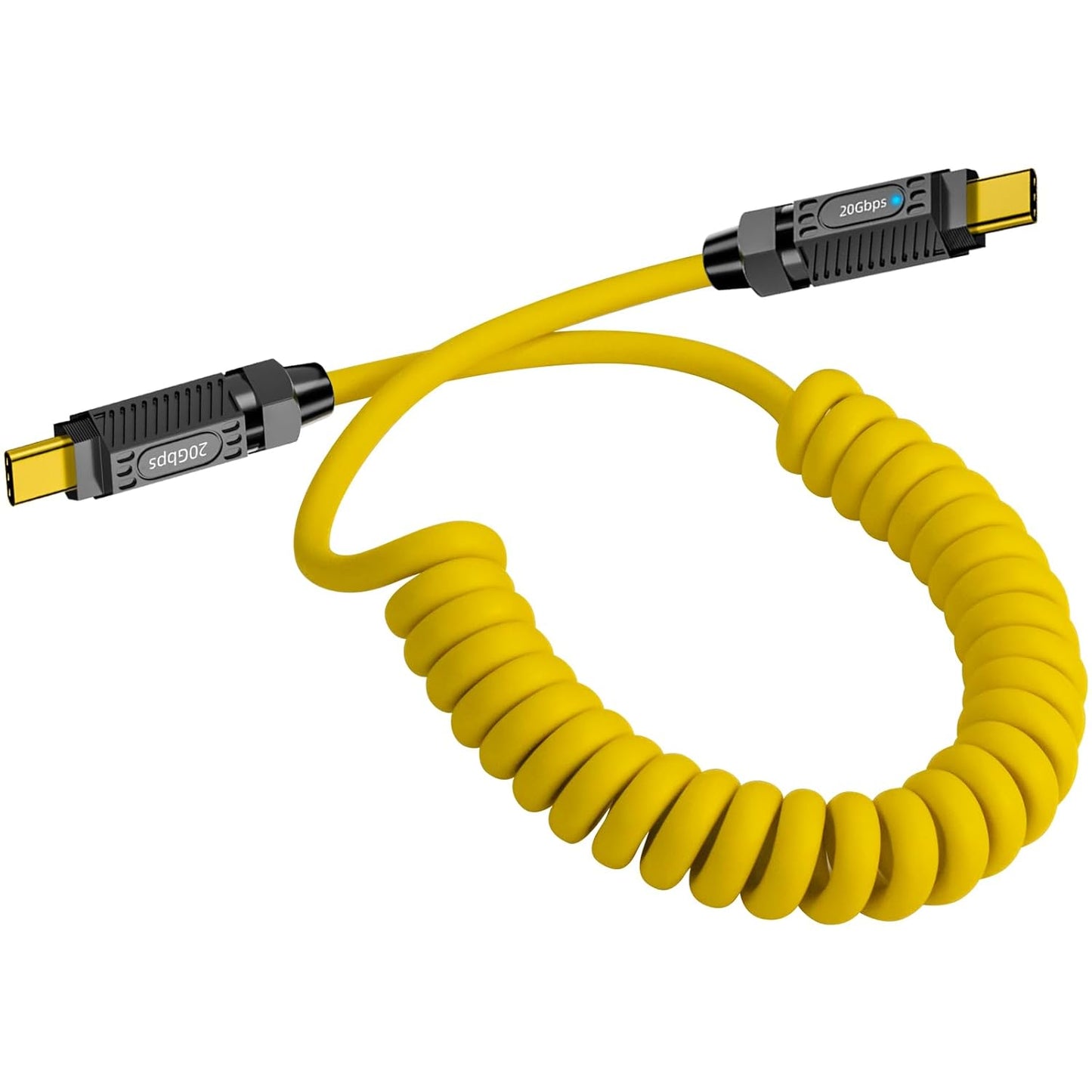 High-Speed 140W Coiled USB C Cable by Poyiccot