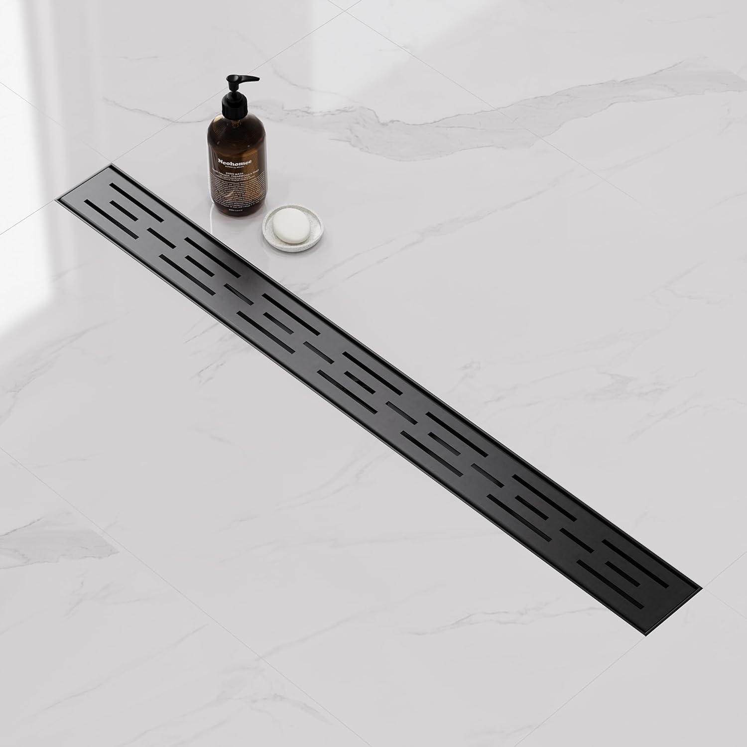 Neodrain 28 Inch Rectangular Linear Shower Drain with Grate