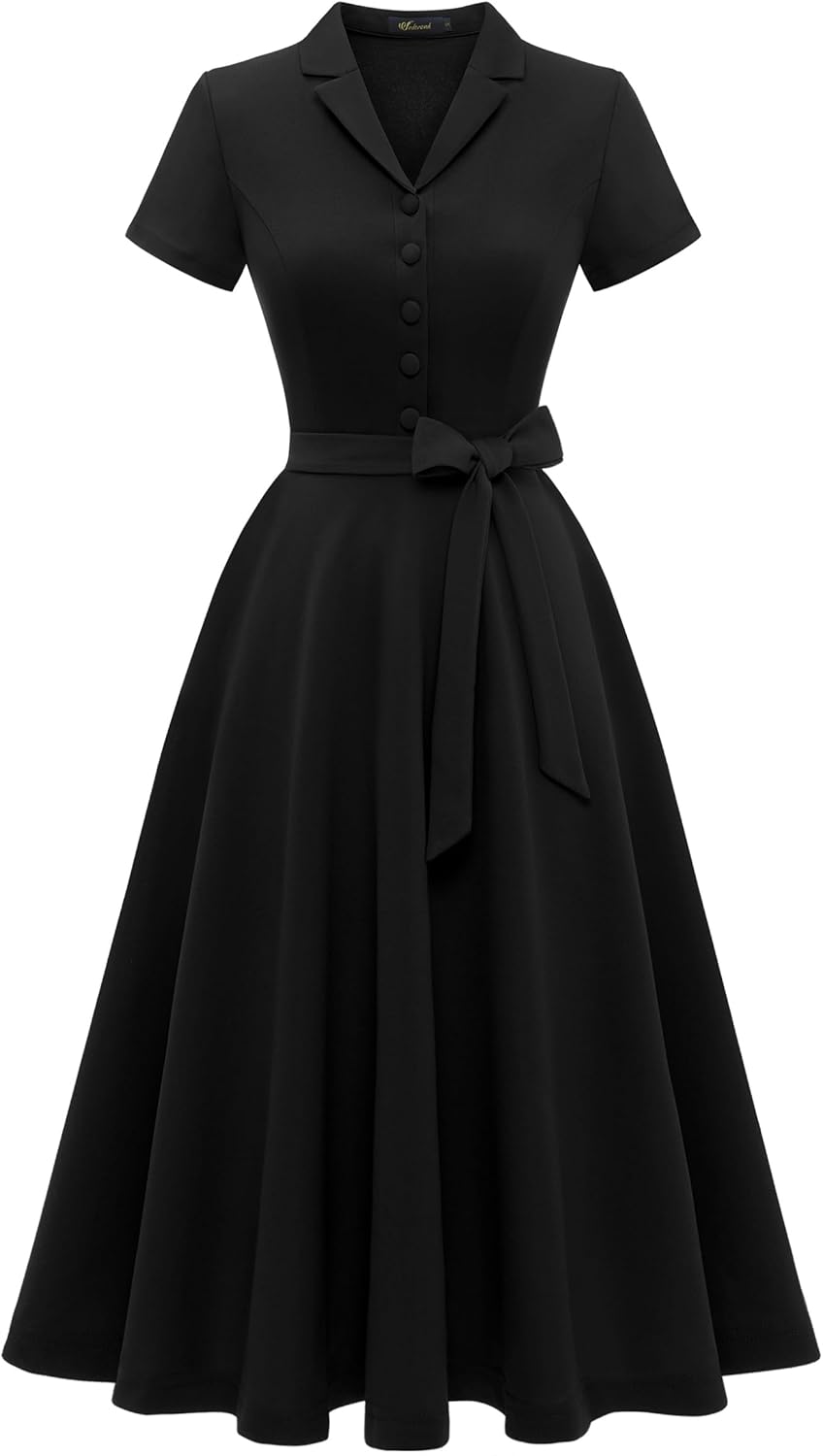 Wedtrend Women's Vintage Tea Dress for Cocktail and Casual Wear