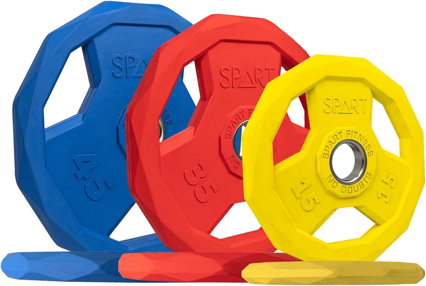 SPART Color Coded Weight Plates for Olympic Barbell Training