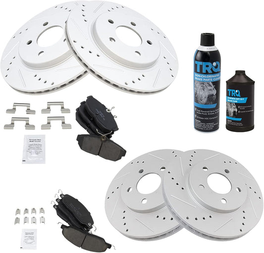 TRQ Performance Brake Pad & Rotor Kit for 2005-2010 Mustang