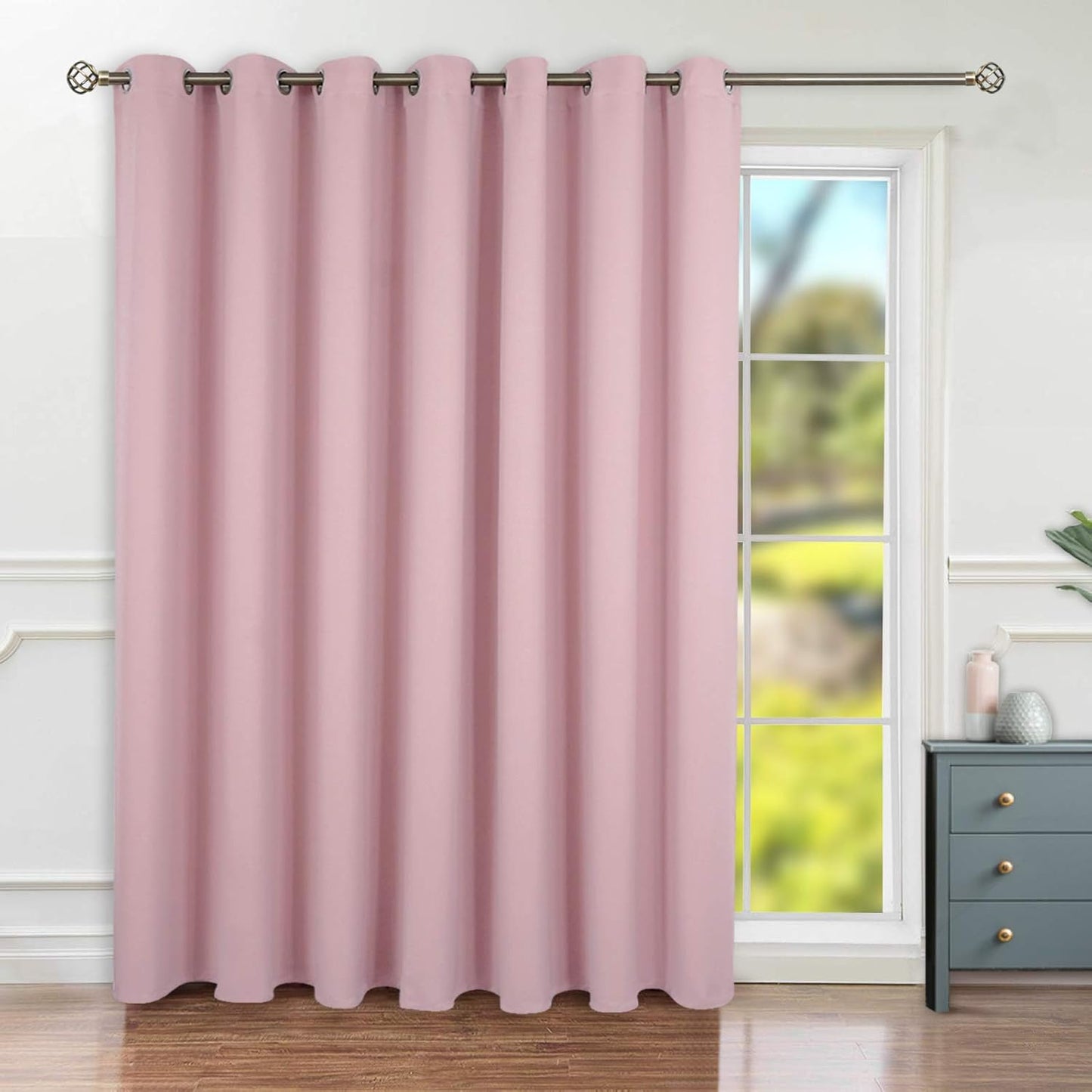 BGment Pink Room Divider Curtain for Privacy and Insulation