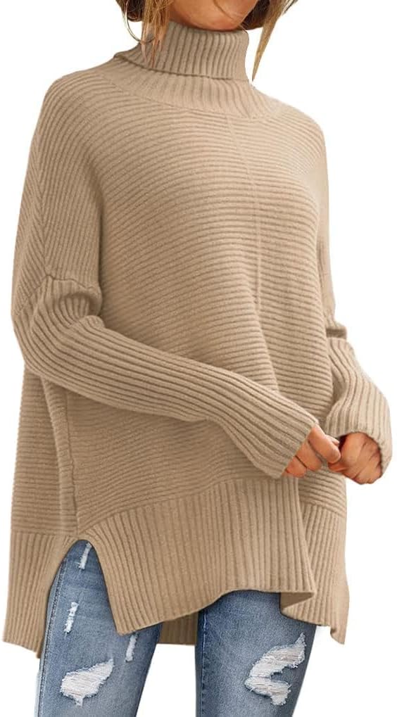 LILLUSORY Women's Oversized Turtleneck Sweater for Fall Style