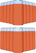 PartyPrints 1000 Pack Orange Slim Can Cooler Sleeves - Bulk Insulated