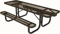 Coated Outdoor Furniture 8ft ADA Picnic Table - Heavy-Duty Textured