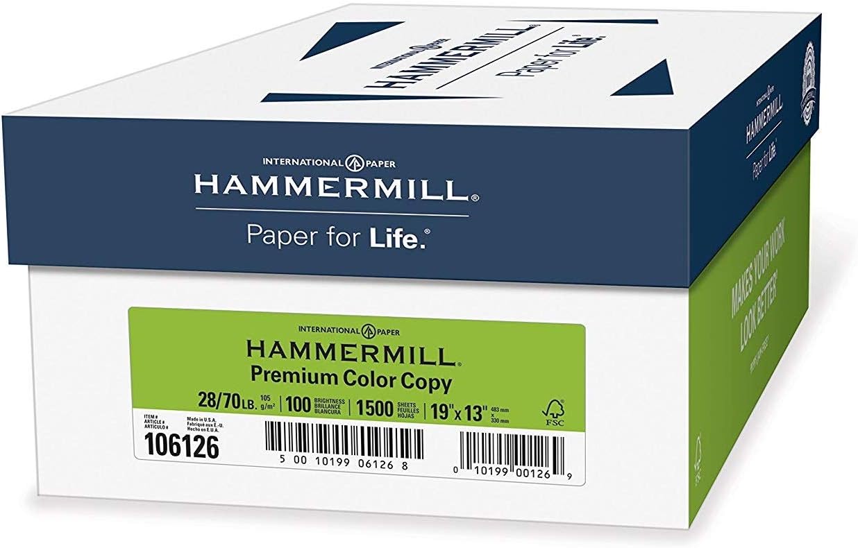 Premium Color Copy Paper 28 lb by Hammermill - 19 x 13 in