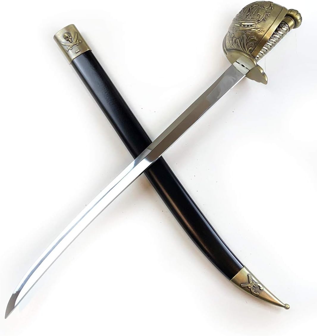 P.S. Caribbean Pirate Cutlass Swords for Collection and Cosplay
