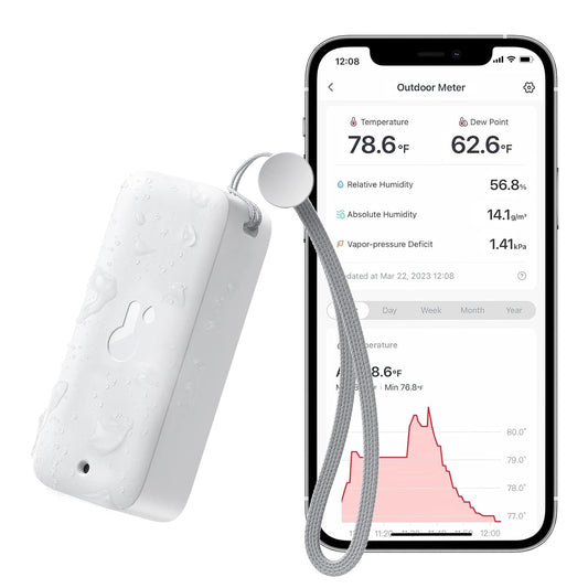 SwitchBot Wireless Hygrometer Thermometer - 394ft Bluetooth Range