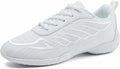 White Cheer Shoes for Girls Womens Comfortable Lightweight Flats