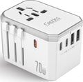 Universal Travel Adapter 6-in-1 with PD 70W USB-C - Compact Charger