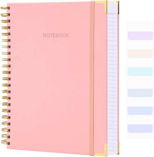 300 Page B5 Pink Leather Journal w/ Index Tabs by Amanple