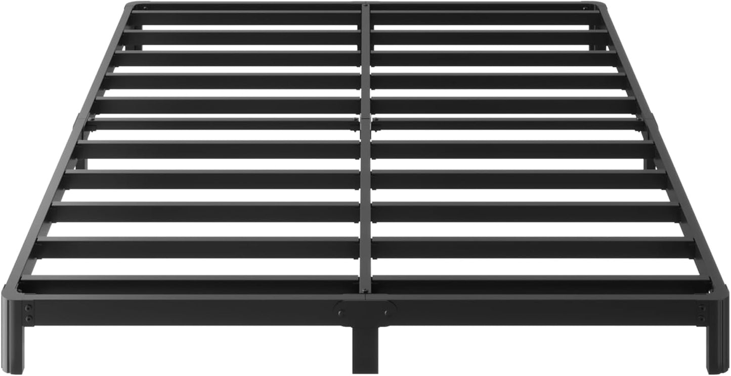 6 Inch Low Profile King Bed Frame with Rounded Corner Legs