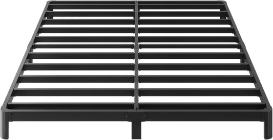 6 Inch Low Profile King Bed Frame with Rounded Corner Legs