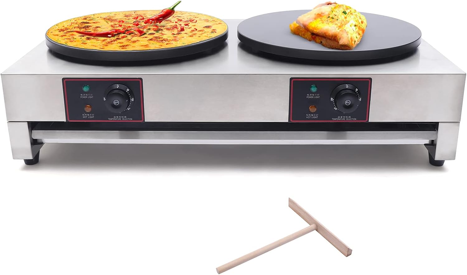 Commercial Electric Double Crepe Maker - Quick Cooking Power!