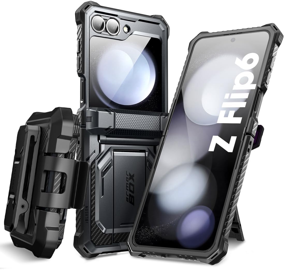 i-Blason Samsung Galaxy Z Flip 6 Case with Built-in Screen Protector