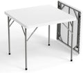 VINGLI Card Square Table 34 in Foldable Legs - Portable Game Table