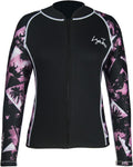 LayaTone Womens Wetsuit Top 3mm Wetsuits Jacket - Warm Front Zipper