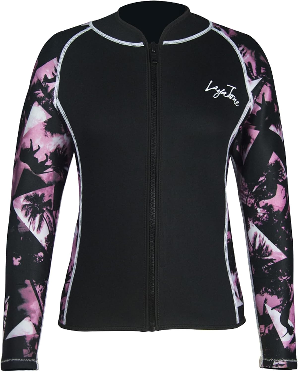 LayaTone Womens Wetsuit Top 3mm Neoprene Jacket for Cold Water