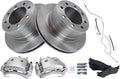TRQ Rear Brake Pad & Rotor Kit Semi-Metallic Compatible with 2003-2008