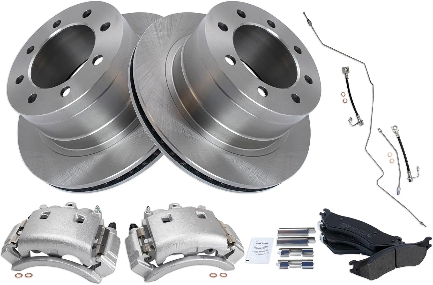 TRQ Rear Brake Pad & Rotor Kit for 2003-2008 Dodge Ram 3500