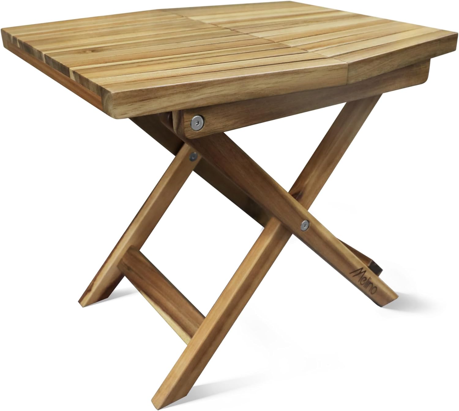 Melino Wooden Folding Outdoor Side Table for Patio and Garden
