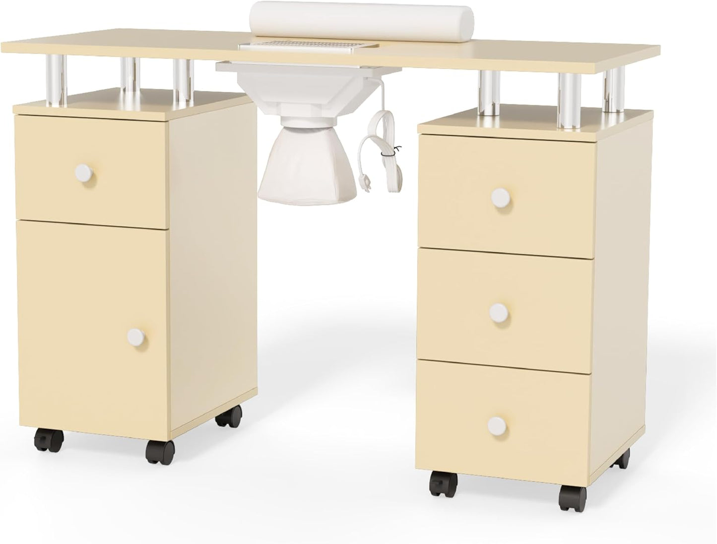 OmySalon Manicure Table with Electric Dust Collector for Nail Techs