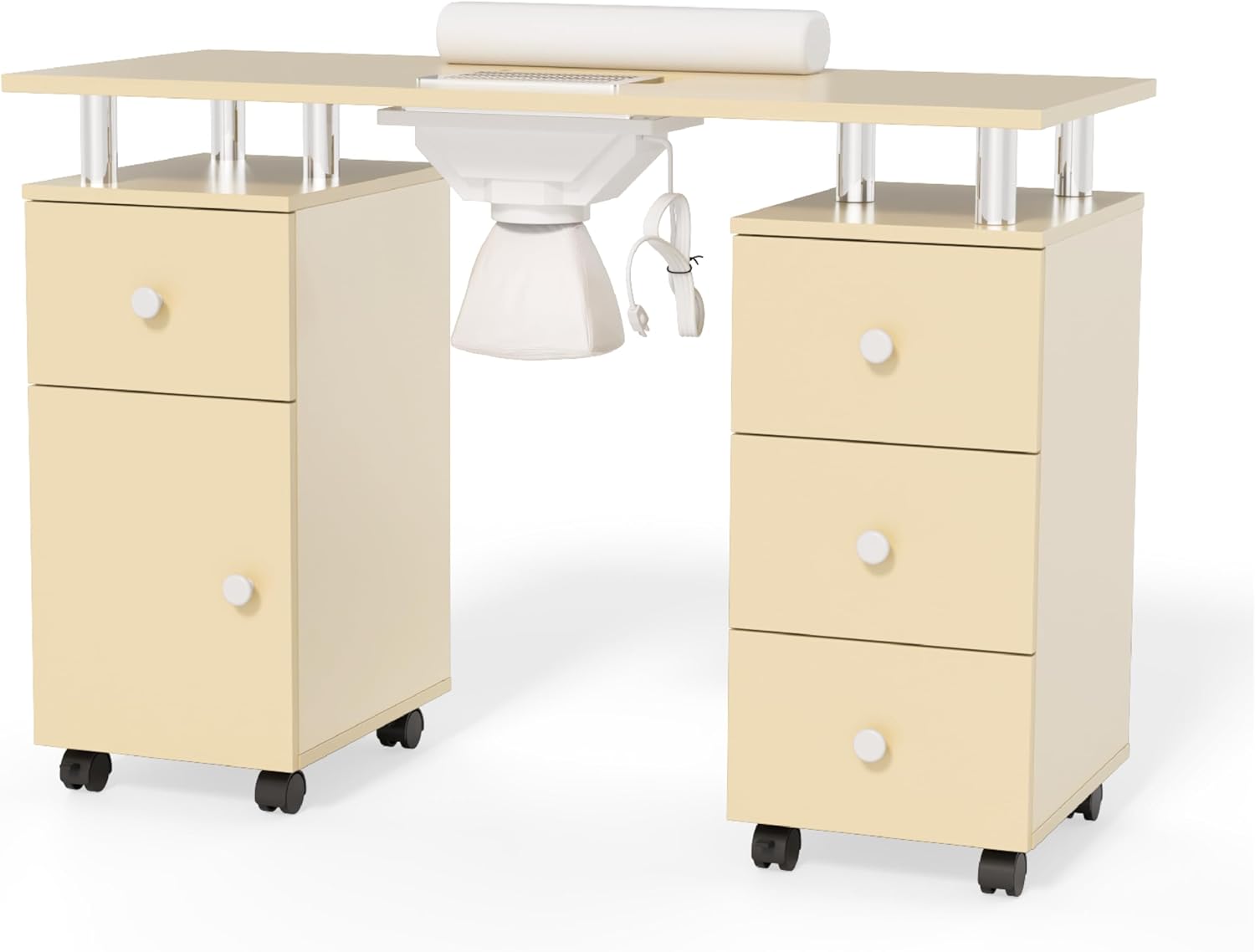 OmySalon Manicure Table with Electric Dust Collector for Nail Techs