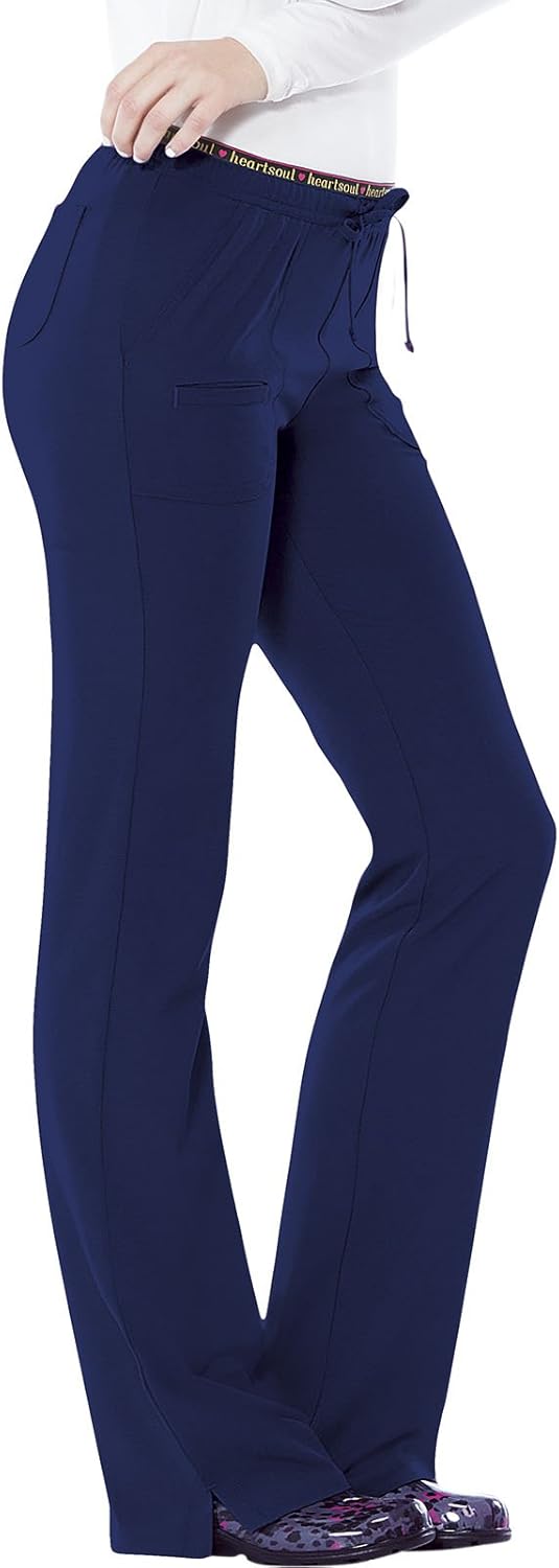 Heartsoul Drawstring Scrub Pants for Women with Flare Leg Design