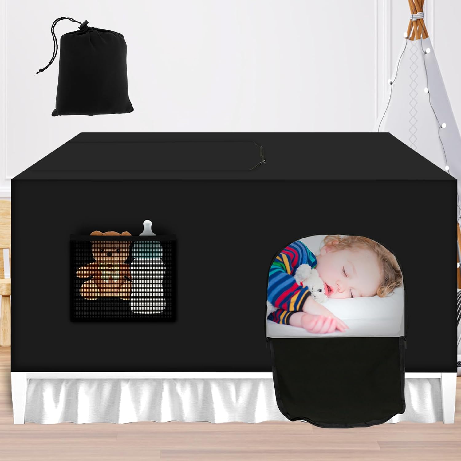 Breathable Blackout Crib Tent ~ Portable & Stretchy!
