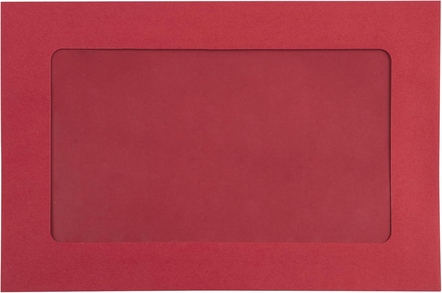 LUXPaper 6 x 9 Full Face Window Envelopes in Ruby Red Color