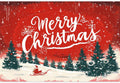 10x8FT Merry Christmas Backdrop - Red Snow Scene for Photo Parties