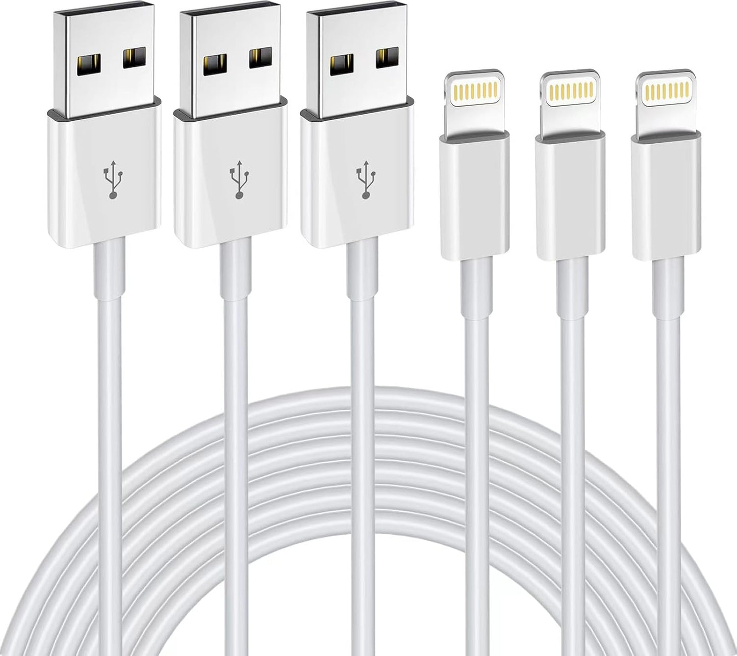 Fast Charge iPhone Cables 3Pack 6FT MFi Certified
