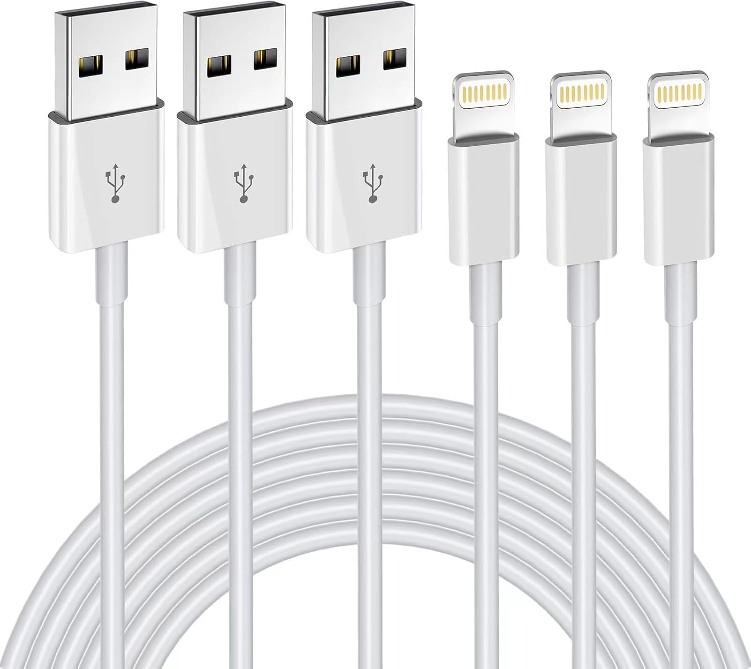 Fast Charge iPhone Cables 3Pack 6FT MFi Certified