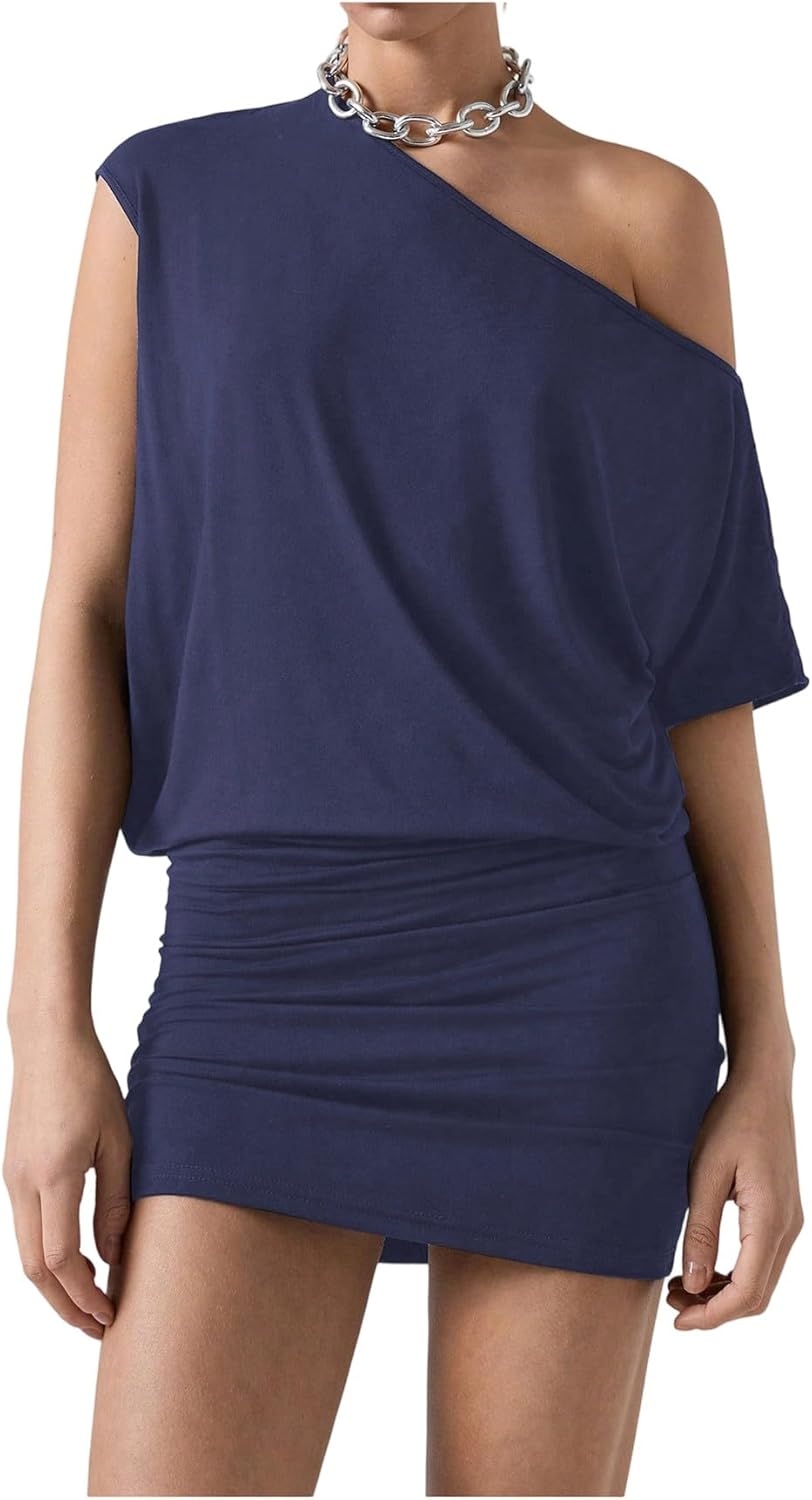 SOLY HUX Women's Off The Shoulder Mini Dress for Summer Fun