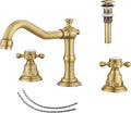 GGStudy 3 Holes Widespread Bathroom Sink Faucet in Antique Brass
