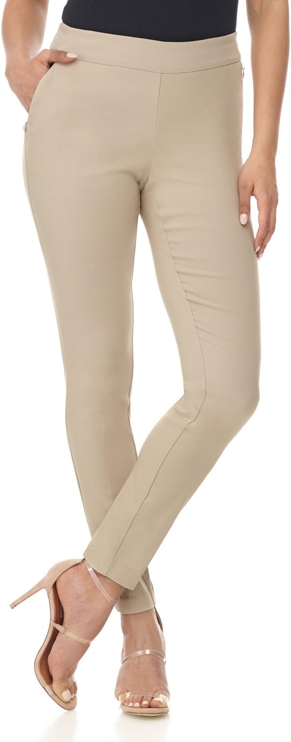 Rekucci Womens Stretch Pull-On Skinny Work Pant for Comfort