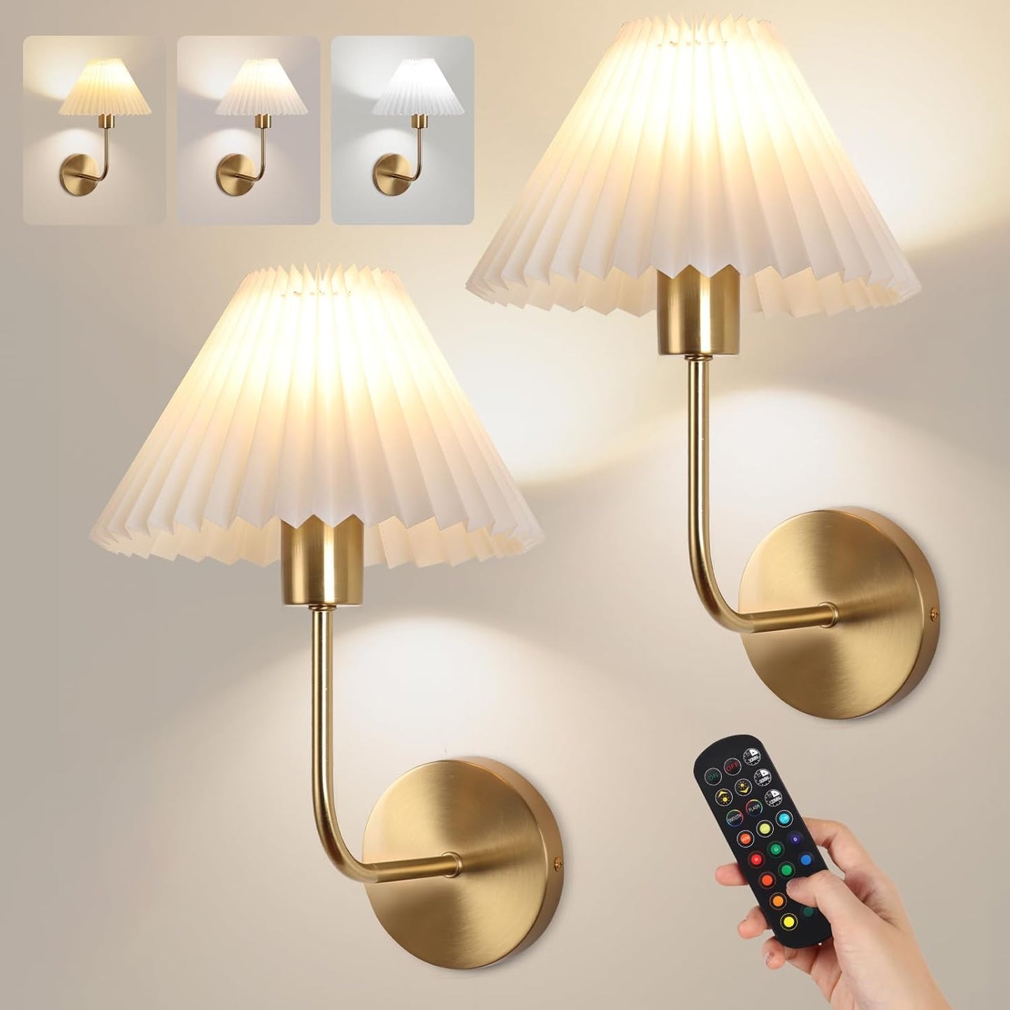 Wireless Wall Sconce Sets of 2 for Stylish Home Lighting