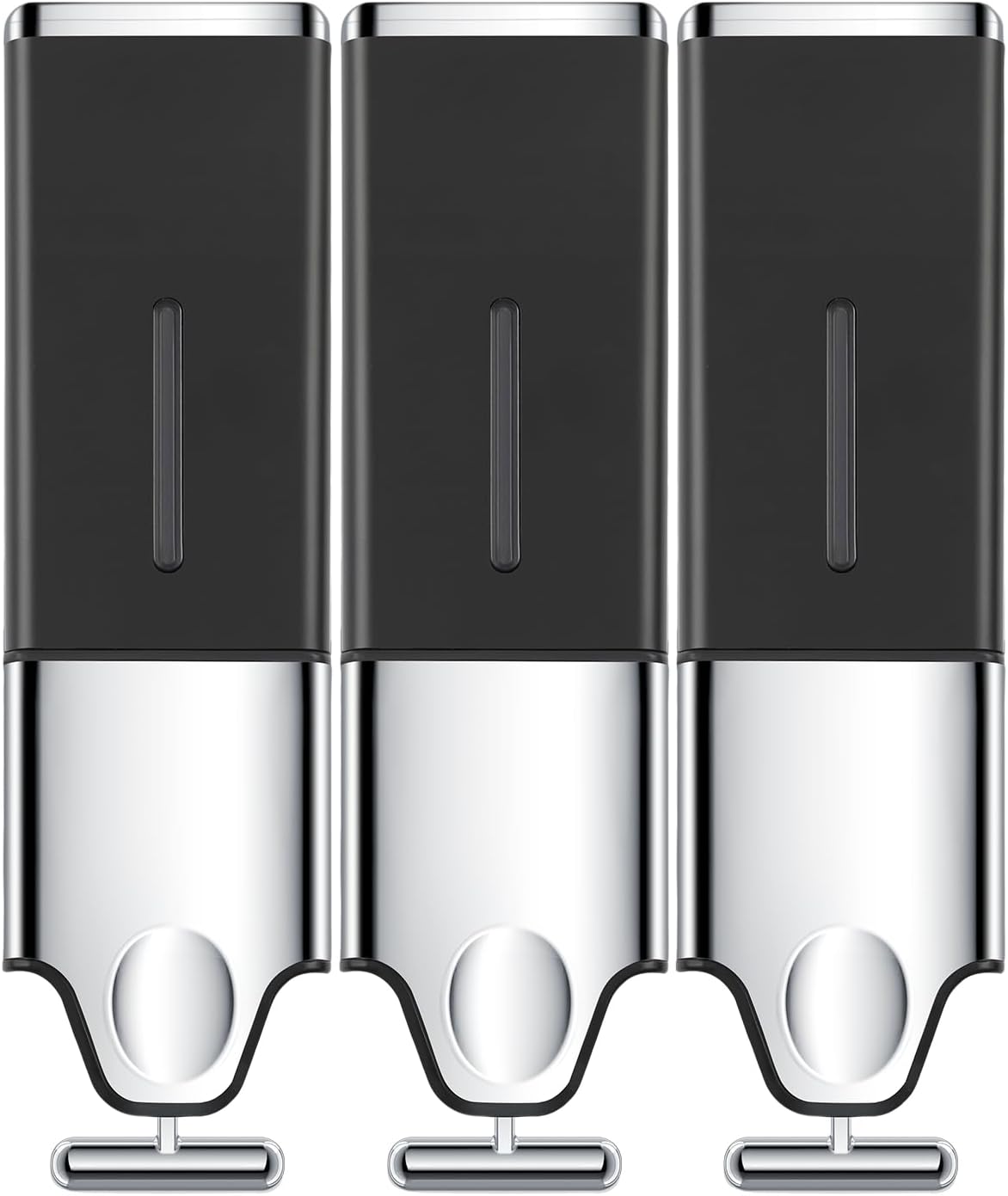 3-in-1 Quadrate Dispensers for Shower: Soap, Shampoo, Conditioner