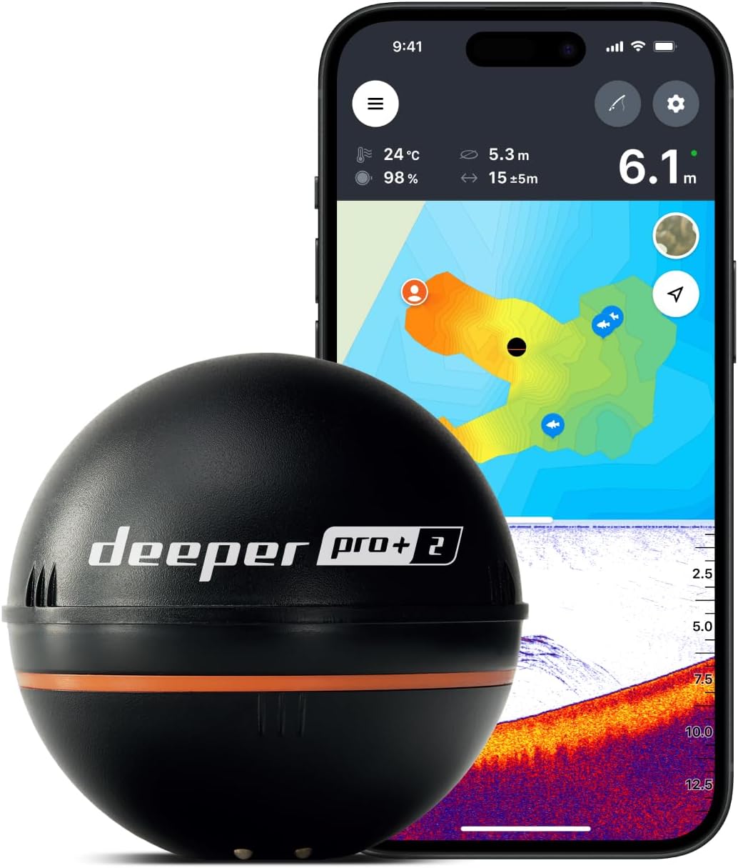 Deeper PRO+ 2 Sonar - Ultimate Portable Fish Finder for Anglers