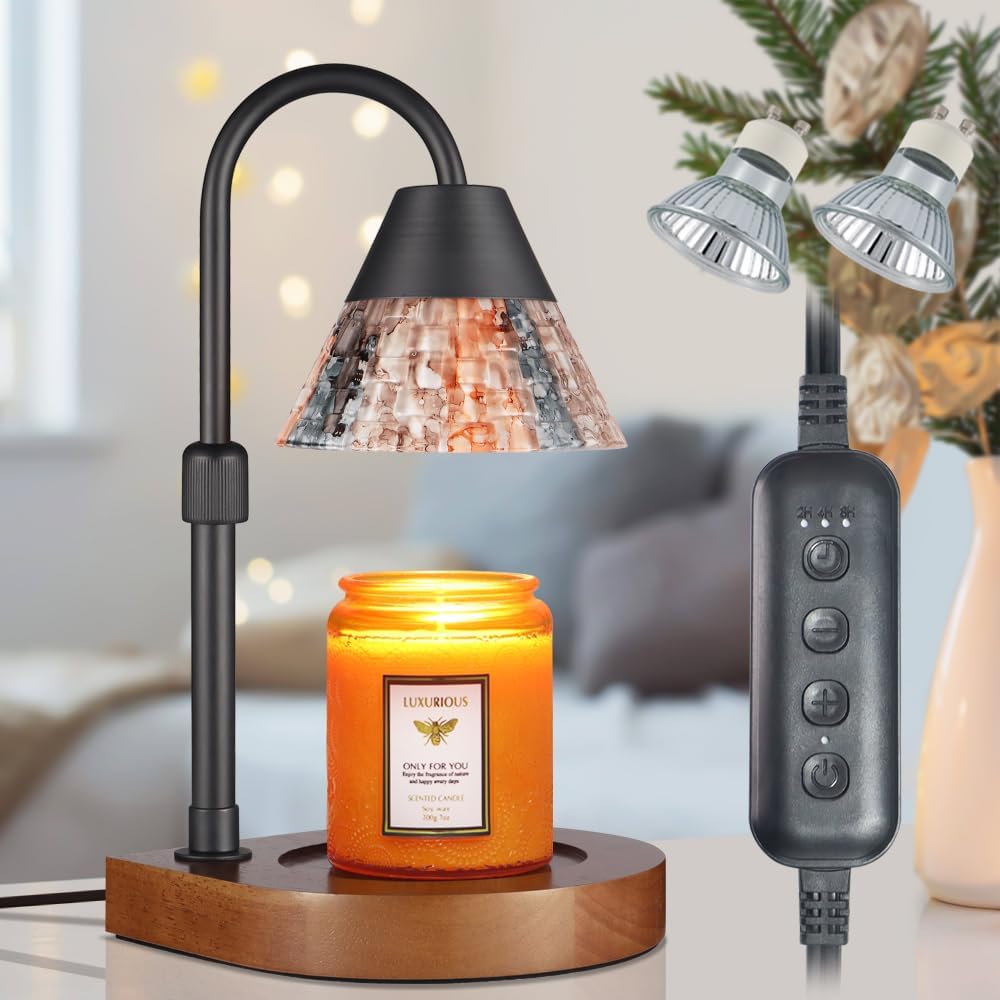 Dimmable Candle Warmer Lamp with Timer for Scented Candles