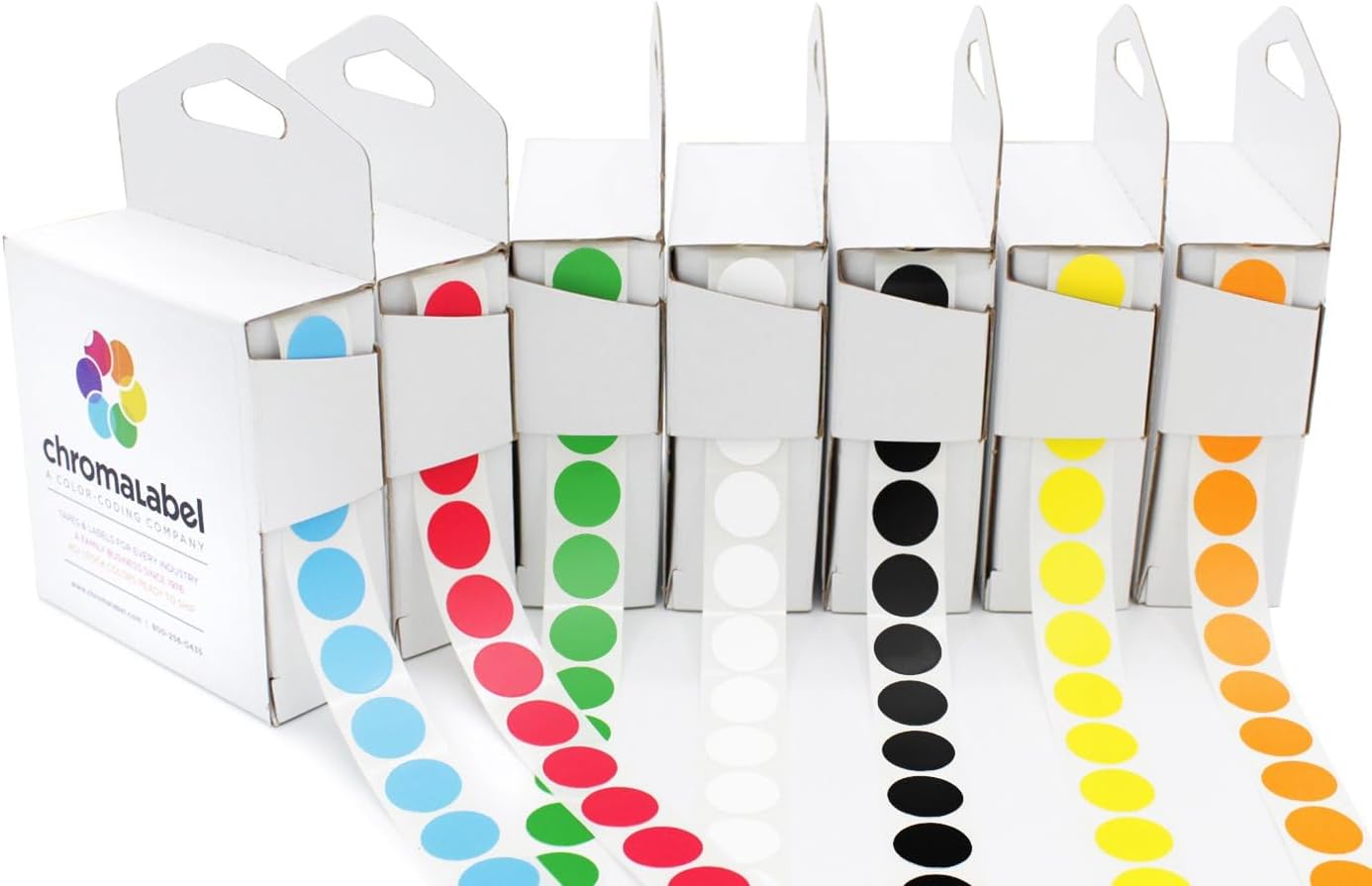 ChromaLabel 0.50 Inch Color Code Dot Label Kit for Organization