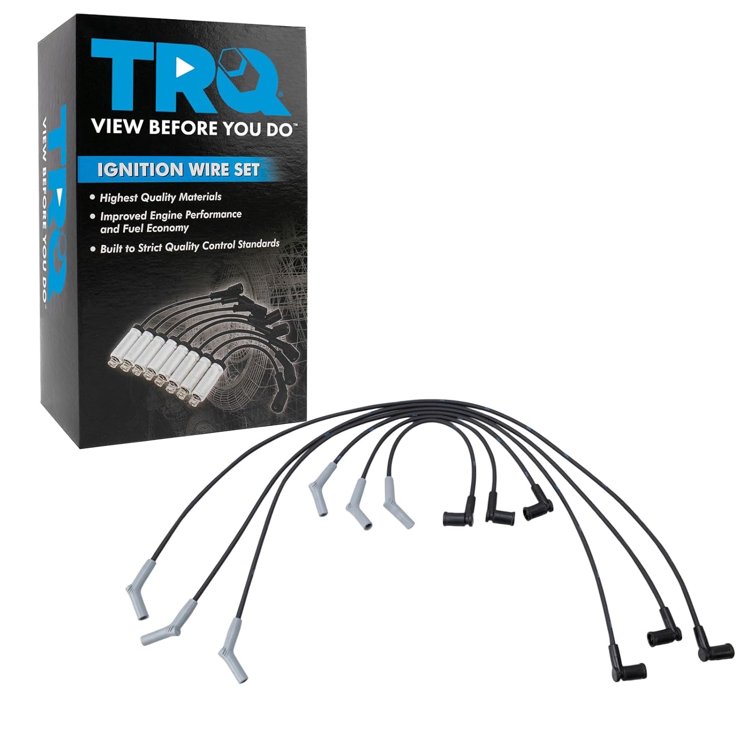TRQ Ignition Spark Plug Wire Kit Set for Ford F150 E150 E250