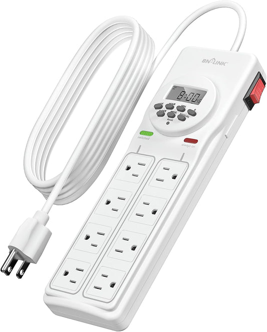 BN-LINK Surge Protector with Digital Timer - Efficient Power Control