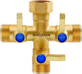 Brass Garden Hose Splitter 3 Way Hose Splitter - Increased Flow, Rust